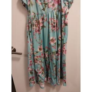 Green and blue sundress